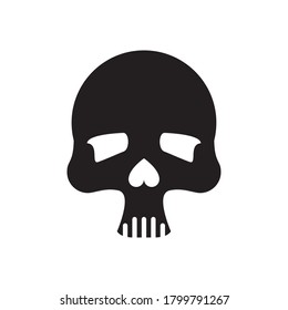 death skull head silhouette style icon ,vector illustration design