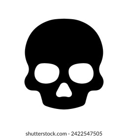 death skull icon symbol flat vector illustration