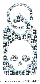 Death Skull Tag pattern organized in the combination of death skull tag icons. Vector iconized composition designed from simple elements.