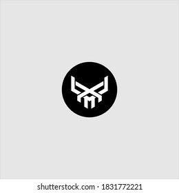 Death skull in worn hood. Hand drawn vector illustration