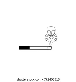 death from smoking cigarettes icon. Elements of human deaths icon. Premium quality graphic design icon. Baby Signs, outline symbols collection icon for websites, web design, mobile on white background