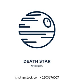 Death Star Icon Astronomy Collection Thin Stock Vector (Royalty Free ...