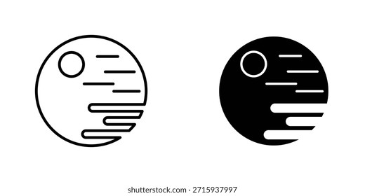 Death star icon design collection. Vector sign and symbol for UI designs