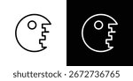 Death star icon graphic element Illustration template design