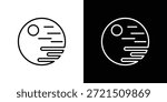 Death star icon logo element. Vector illustration. EPS10