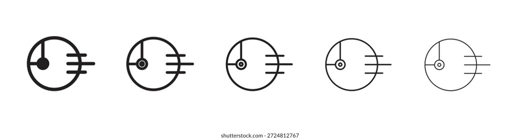 Ícone da estrela da morte. Estilo de contorno simples. Elementos gráficos.