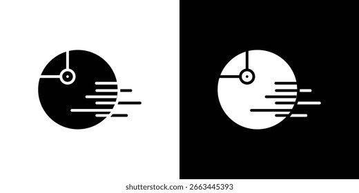 Death star icon Vector clipArt Illustrations in flat style