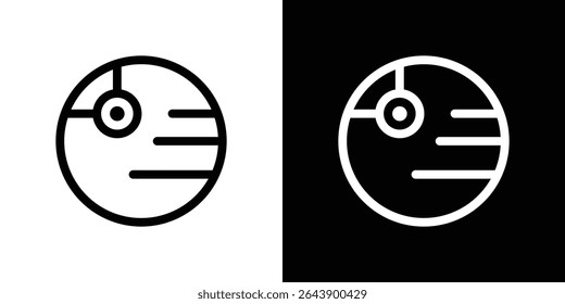 Death star icon vector simple element illustration editable