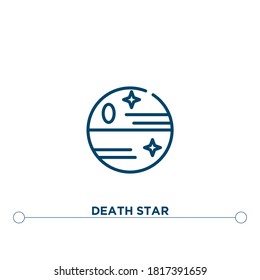 death star outline vector icon. simple element illustration. death star outline icon from editable astronomy concept. can be used for web and mobile
