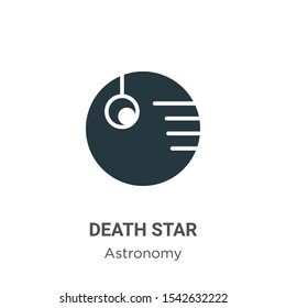 Death star vector icon on white background. Flat vector death star icon symbol sign from modern astronomy collection for mobile concept and web apps design.