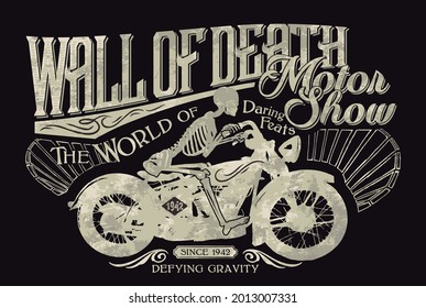 Death text with vector illustrations. For t-shirt prints and other uses
