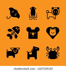 death, transparent, animal and action icon set. Vector illustration for web and design.