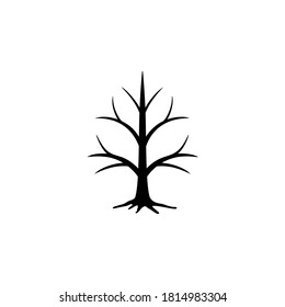 Death tree icon flat vector illustration