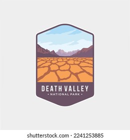 Death Valley National Park Emblem patch logo illustration