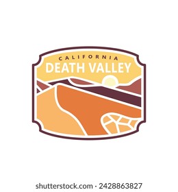 death valley national park logo vector design, icon sands symbol illustration design