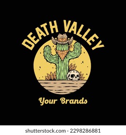 Death valley tee graphic vector.