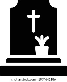 death vector glyph flat icon