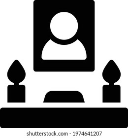 death vector glyph flat icon