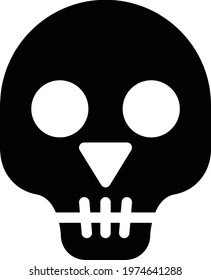 death vector glyph flat icon