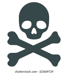 Death vector icon. Style is flat symbol, soft blue color, rounded angles, white background.