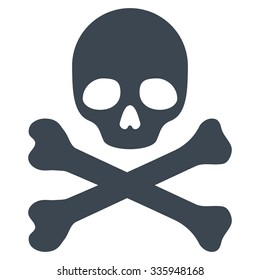 Death vector icon. Style is flat symbol, smooth blue color, rounded angles, white background.