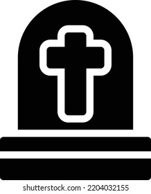 ilustración de defunción vectora en un fondo transparente. Símbolos de calidad superior. Iconos vectoriales de glifos para diseño de conceptos y gráficos. 
