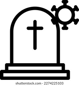 death Vector illustration on a transparent background. Premium quality symmbols. Thin line vector icons for concept and graphic design. 
