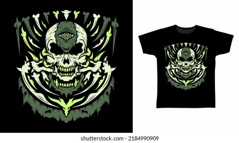 Death warrior tshirt design concept