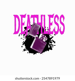 Deathless and zippo illustration for tshirt and hodie