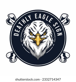 Deathly eagle sign for print