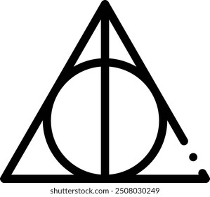 deathly hallows icon. Thin Linear Style Design Isolated On White Background