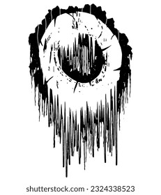 Death-metal font.Drippy letter.Custom art lettering.