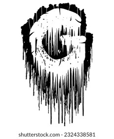 Death-metal font.Drippy letter.Custom art lettering.