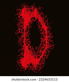 Death-metal font.Harsh letter.Custom art lettering.