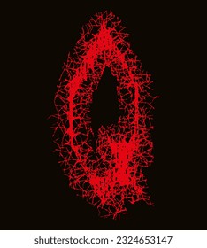 Death-metal font.Harsh letter.Custom art lettering.