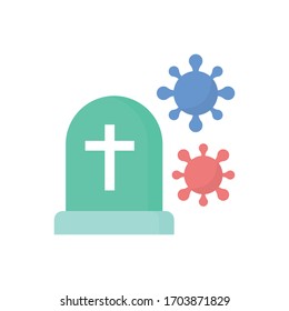 Deaths Vector Flat illustration. Corona virus pandemic icon.