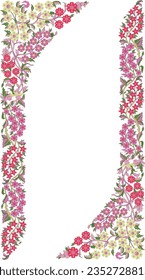 Deautiful hand drawn colour full floral design.