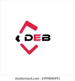 DEB creative minimalist letter logo. DEB unique vector initials alphabet letter logo design
