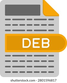 DEB Flat Style Icon Design