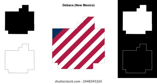 Debaca County (New Mexico) outline map set