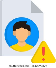 Debarment Icon Flat Vector Illustration