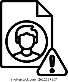 Debarment Icon Outline Vector Illustration
