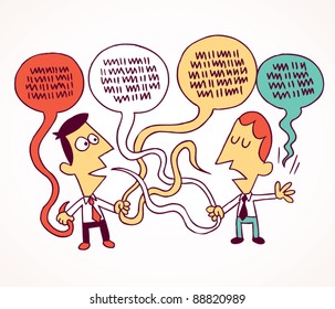 debate, communication concept illustration