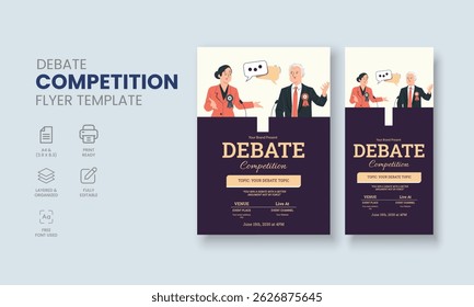 Debate Competition Flyer, Debate Flyer Template, Debate DL Flyer