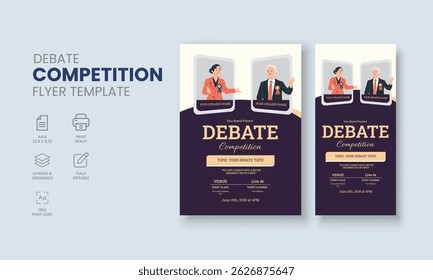 Debate Competition Flyer, Debate Flyer Template, Debate DL Flyer