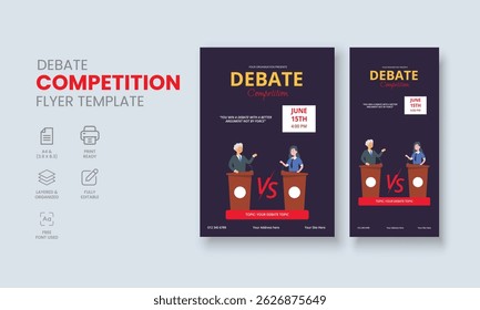 Folheto de Concurso de Debate, Modelo de Folheto de Debate, Folheto de Debate DL