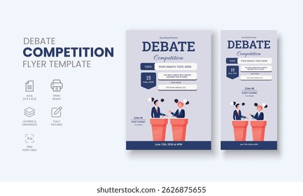 Folheto de Concurso de Debate, Modelo de Folheto de Debate, Folheto de Debate DL