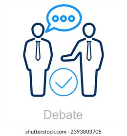 Debate and discuss icon concept
