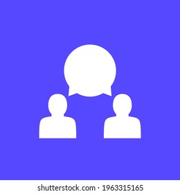 debate or discussion icon, vector