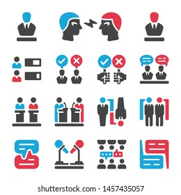 debate and dispute icon set,vector and illustration